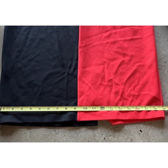 Vince Camuto women’s Size 10 Retro Pattern Red Black White Dress Zip Formal - Picture 11 of 15